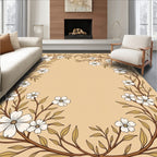Elegant Floral Vines Whimsical Design Rug