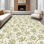 Green Leaf Vines Pattern Rug