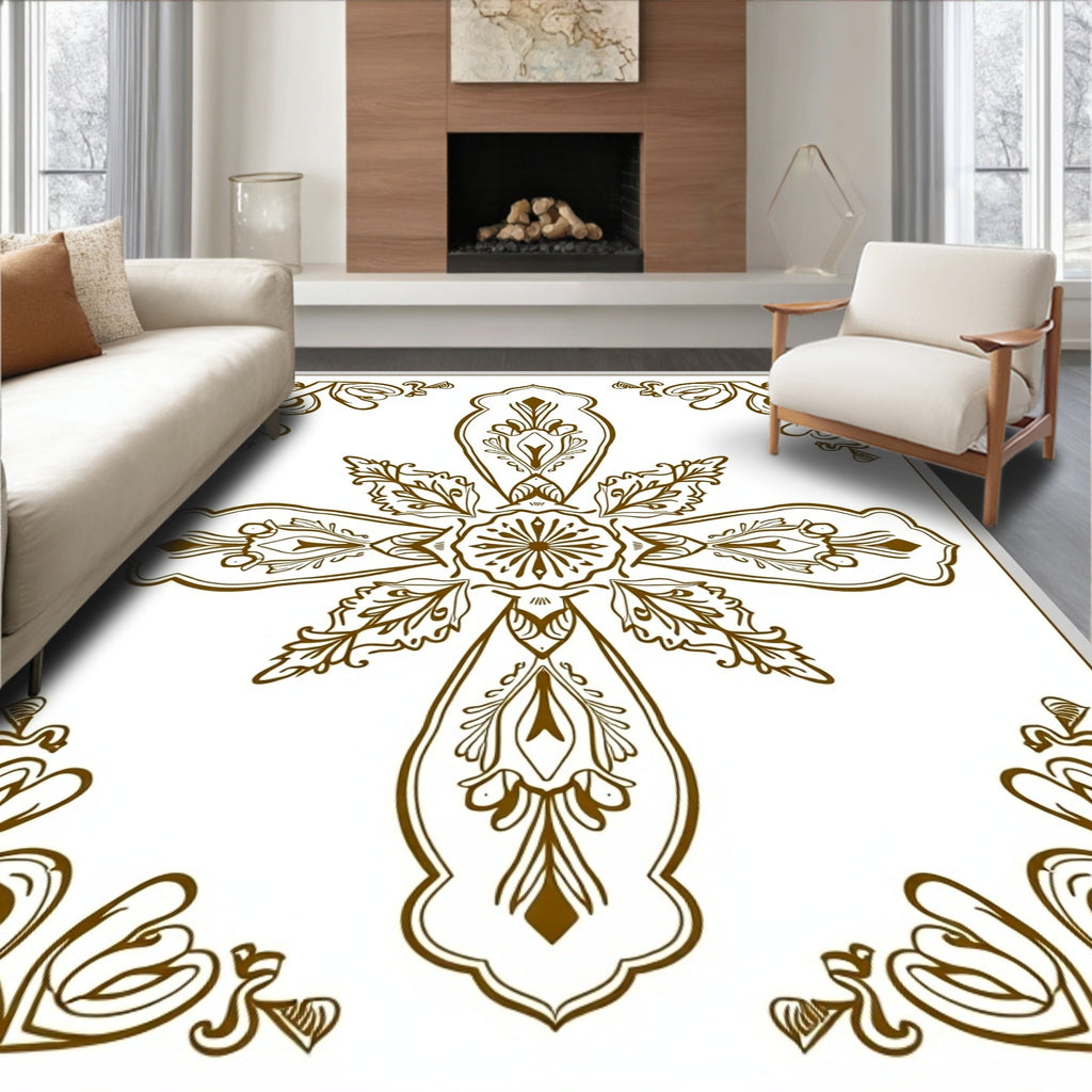 Elegant Floral Botanical Inspired Rug