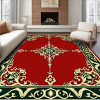 Elegant Floral Emblem Border Rug