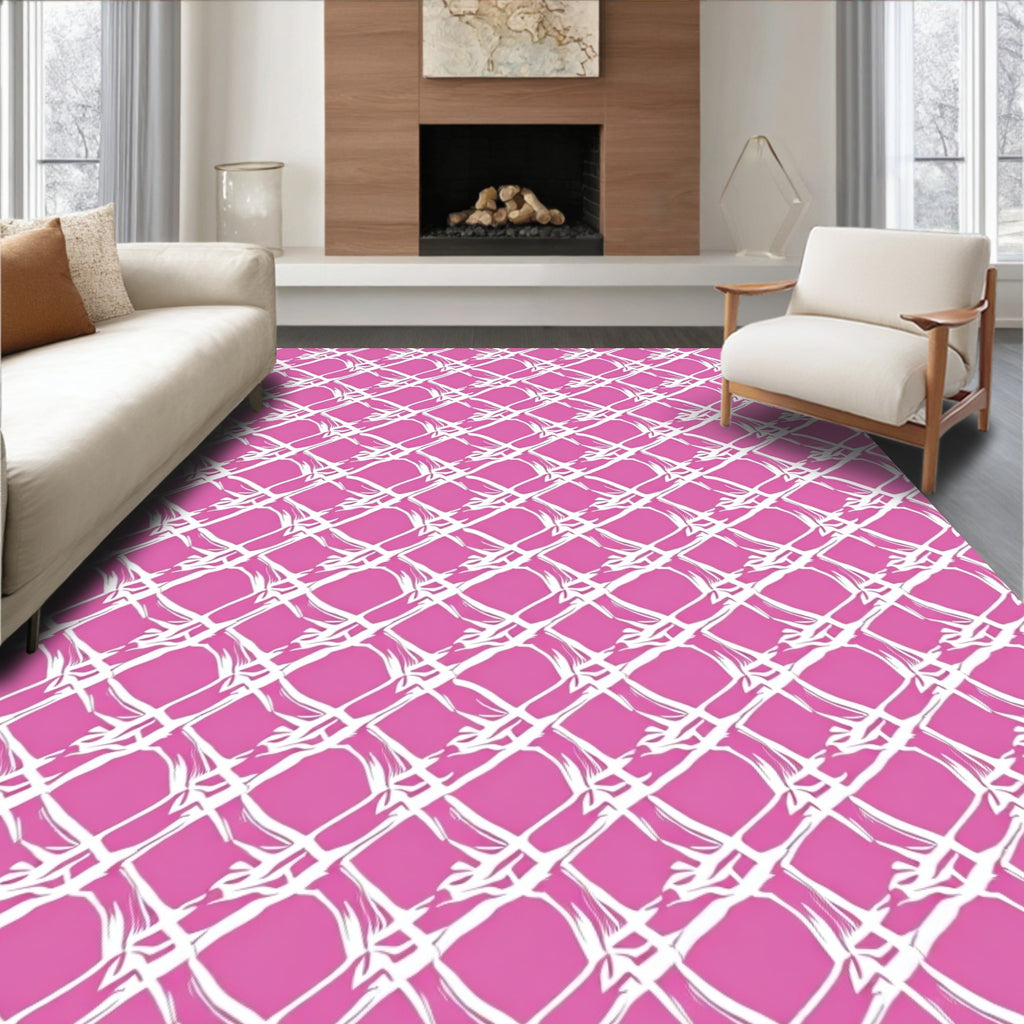 Bold Chain Link Modern Pattern Rug