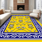 Golden Floral Vine Pattern Rug