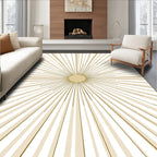 Sunburst Pattern With Golden Rays Rug