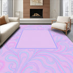 Pastel Swirls Textured Pattern Rug
