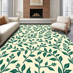Green Leaf Vine Pattern Rug