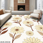 Retro Daisy Pattern Rug