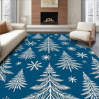 White Pine Forests and Snowflakes Rug