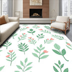 Delicate Floral Branch Pattern Design Rug
