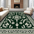 Elegant Floral Scrollwork Pattern Rug