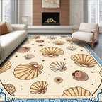 Scallop Shell Pattern With Border Rug