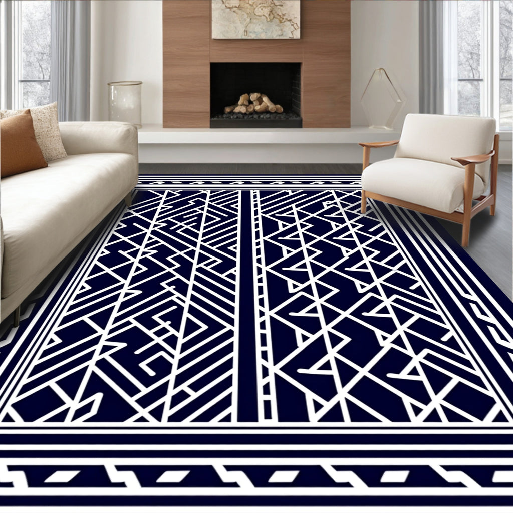 Art Deco Geometric Lines Rug