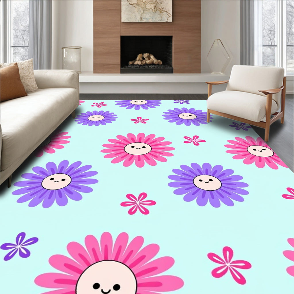 Cute Flower Pattern Rug