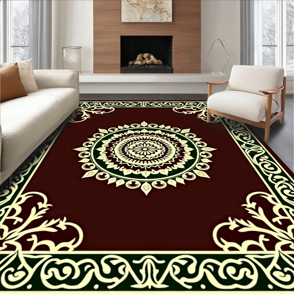 Central Mandala Ornate Border Design Rug