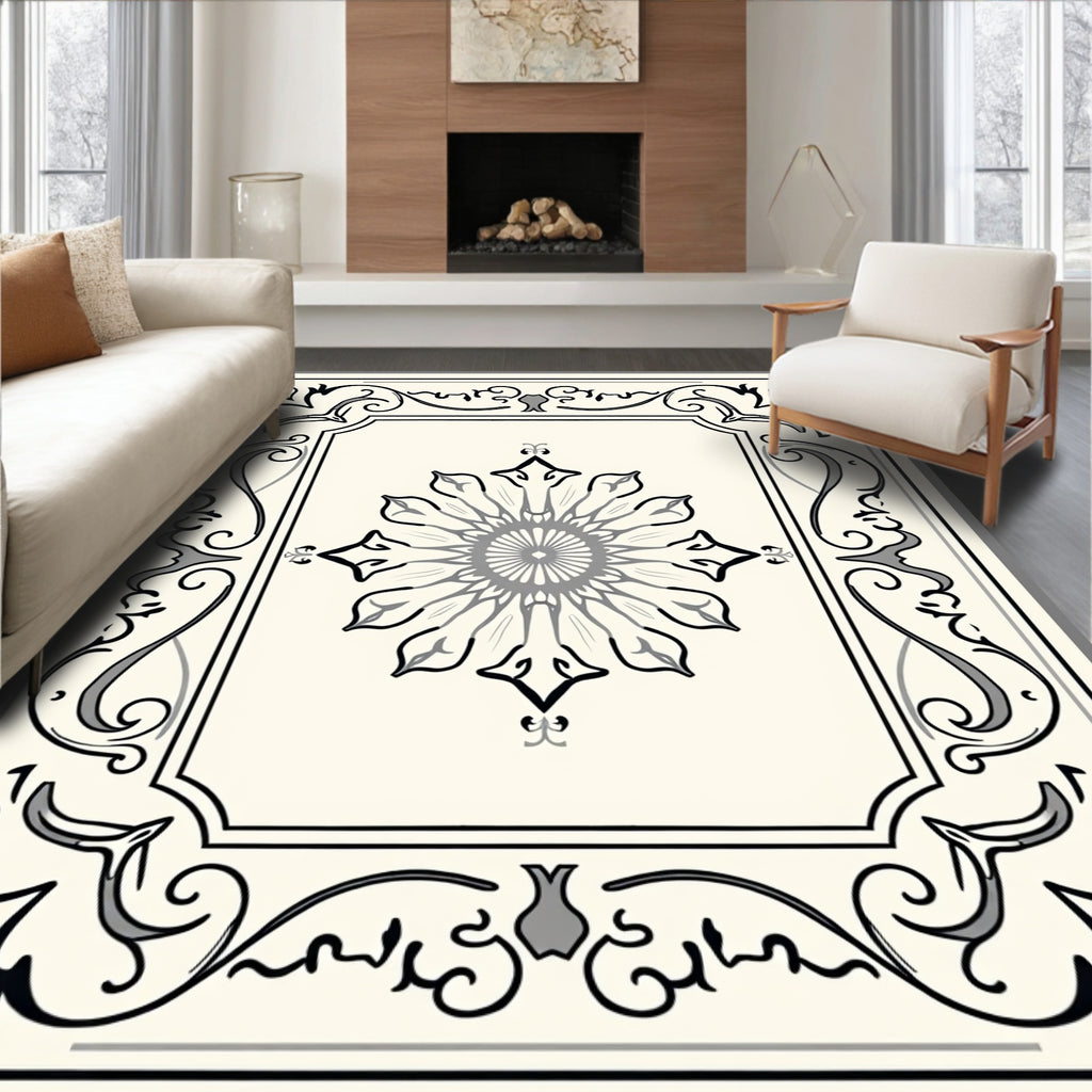 Ornate Floral Symmetry Rug