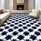 Houndstooth Pattern Textile Design Rug