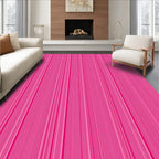 Modern Pink Vertical Stripe Design Rug
