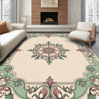 Ornate Scrollwork Botanical Classic Design Rug