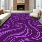 Swirling Amethyst Abstract Pattern Rug