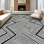 Graphic Maze Optical Illusion Rug
