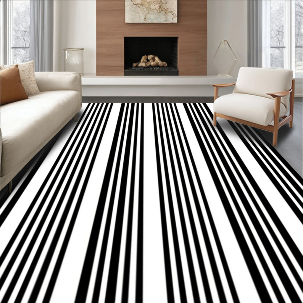 Bold Vertical Stripe Design Rug