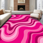 Pink Wavy Fluid Rug