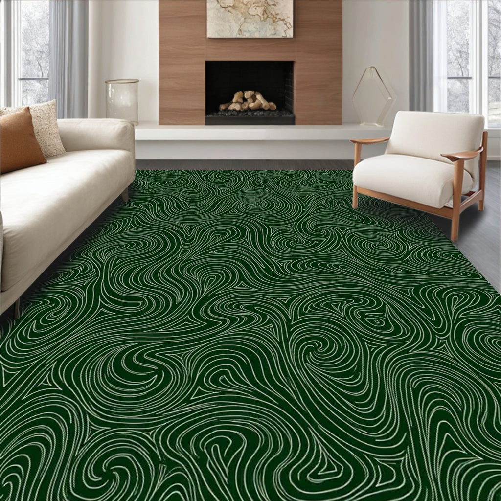 Abstract Swirl Pattern Rug