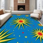 Bold Starbursts Dot Pattern Rug
