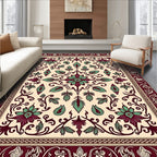 Vintage Floral Border Rug