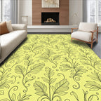 Delicate Floral Swirls Patterned Rug