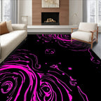 Whimsical Pink Swirls Pattern Rug