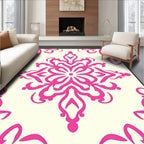 Fuchsia Scroll Floral Symmetry Rug