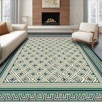 Classic Diamond Lattice Border Design Rug