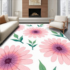 Pastel Floral Sprig Pattern Rug