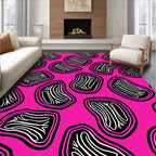 Abstract Jagged Zebra Stripe Rug