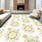Blooming Daisy Floral Pattern Design Rug