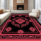 Ornate Filigree Floral Pattern Rug