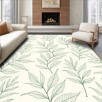 Elegant Leaf Branch Pattern Design Rug