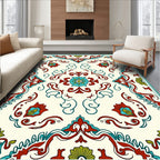 Ornate Floral Medallion Pattern Rug