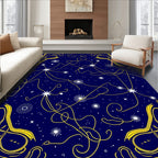 Celestial Swirls With Starburst Accents Rug