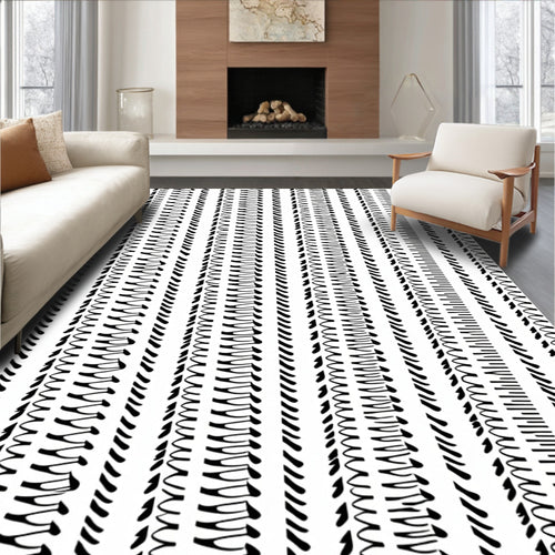 Abstract Vertical Stripe Pattern Rug