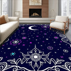 Celestial Moon Starburst Design Rug