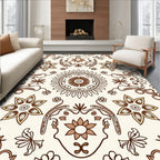 Vintage Floral Scrollwork Design Rug