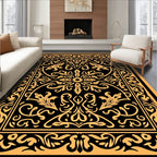 Mandala And Scrollwork Art Design Rug