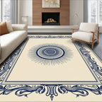 Sunburst Mandala With Ornate Border Rug