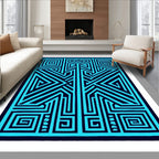 Bold Lines Geometric Maze Pattern Rug