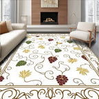 Grapes Leaves Vine Pattern Rug