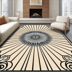 Sunburst Bloom Art Nouveau Design Rug