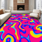 Vibrant Abstract Swirl Pattern Rug