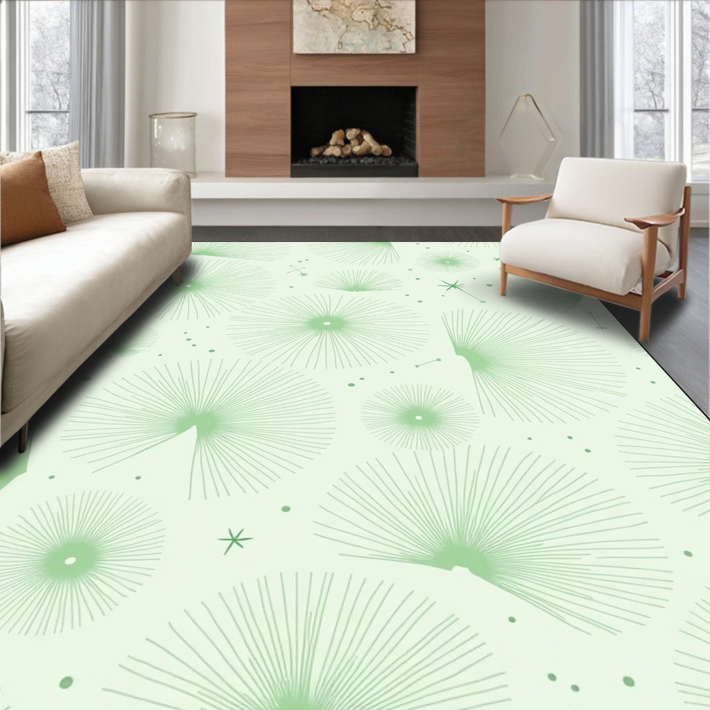 Starburst Mid Century Modern Pattern Rug