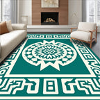 Ornate Pomegranate Geometric Pattern Rug